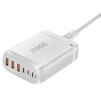 High Quality 200W Desktop Charger New 3A3C Port Multifunctional Desktop PD Charger Multi-Function Adapter