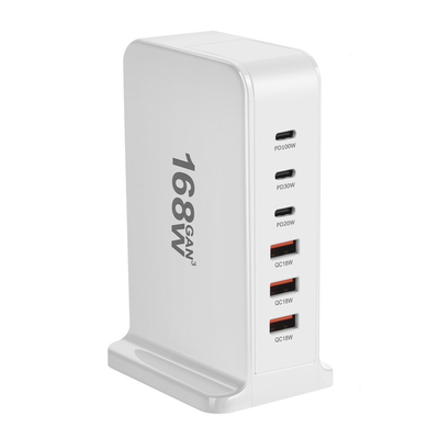 168w Usb Charger Pd Usb Type C Power Gan Tech Fast Charger for Macbook Tablet