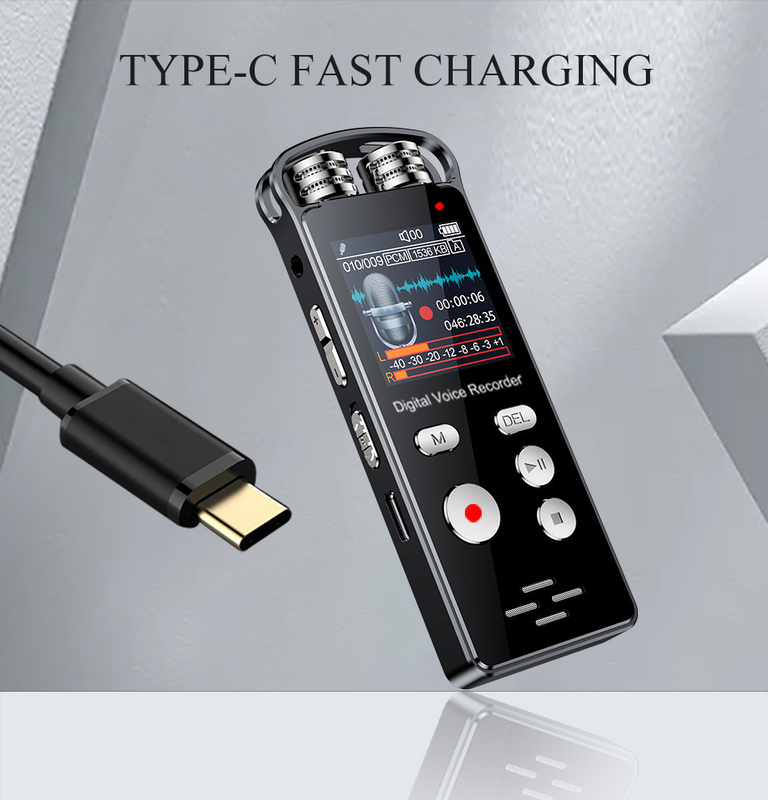 8GB USB LCD Digital Voice Recorder with 1536kbps Multifunction Supports MP3 Player and Dictaphone Records in WAV REC Format