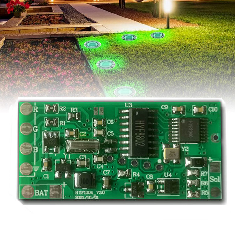 RGB Colorful Solar Control Circuit Board Light Color Sensor 3.7V Infrared Solar lamp Controller Circuit Board Module