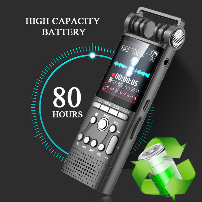 New X26 Professional Voice Recording Digital Audio Recorder Microphone Recording Sound Recorder Voice Activated Recorder