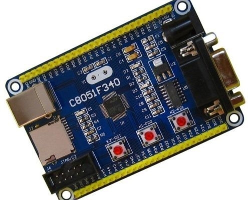 C8051F340 Microcontroller Development Board Mini System with USB Cable for Kits and Projects
