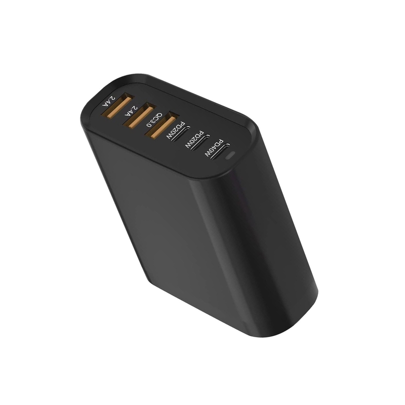 High-Power 155W GaN Multi-Plug USB A+C Charger: Fast Charging With Universal Travel Adapter