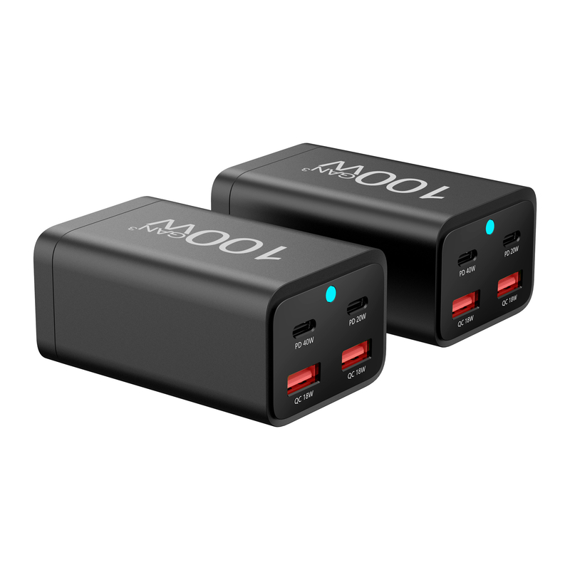 100W PD Fast Charger EU US UK 2 Type-c 3 USB Port Multiple Output Adapter Mobile Phone Travel Wall Charger