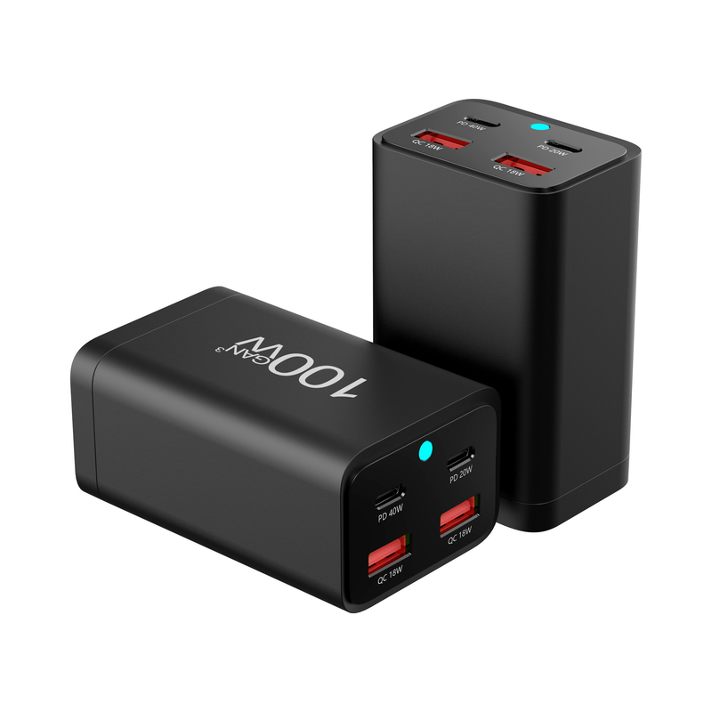 100W PD Fast Charger EU US UK 2 Type-c 3 USB Port Multiple Output Adapter Mobile Phone Travel Wall Charger