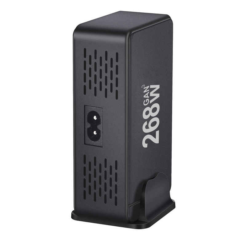 Multiple Electronic Devices Charging at the Same Time PD30W USB C Phone Charger 268W Multi-port GaN Charger