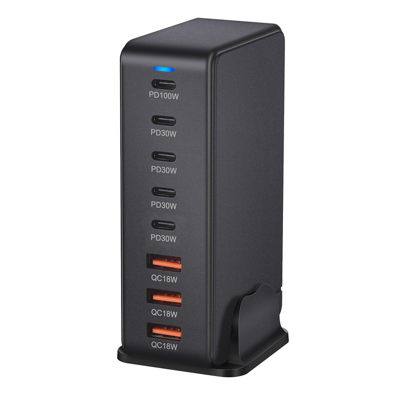Multiple Electronic Devices Charging at the Same Time PD30W USB C Phone Charger 268W Multi-port GaN Charger