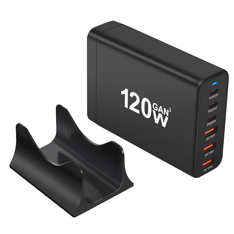 Hot US EU UK AU Multiport USB C PD Fast Charging Wall Charger 120W GaN 6 Port 3 USB C 3 USB a for iPhone Android Mobile