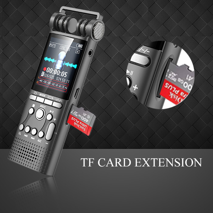 Professional Study and Work Digital Recorder, High-definition Display, Noise Reduction, Ultra-long Recording Equipment