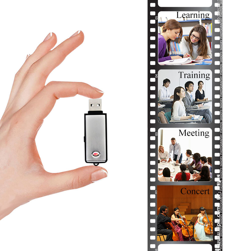 8GB Digital Voice Recorder With Lithium Battery Multi-Function Supports MP3 Player & WAV REC Music USB Disk Voice Recorder