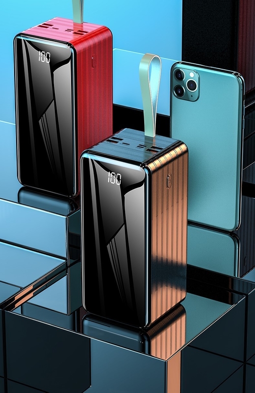 50000mAh Large Capacity, 60000mAh Fast Charging, 100000mAh Power Bank, Built-in Cables with 22.5W, 80000mAh Power