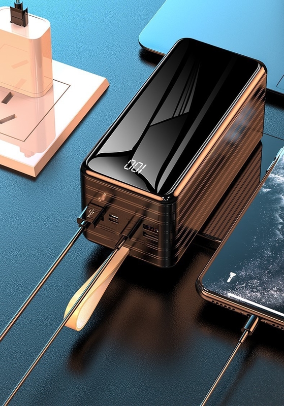 50000mAh Large Capacity, 60000mAh Fast Charging, 100000mAh Power Bank, Built-in Cables with 22.5W, 80000mAh Power