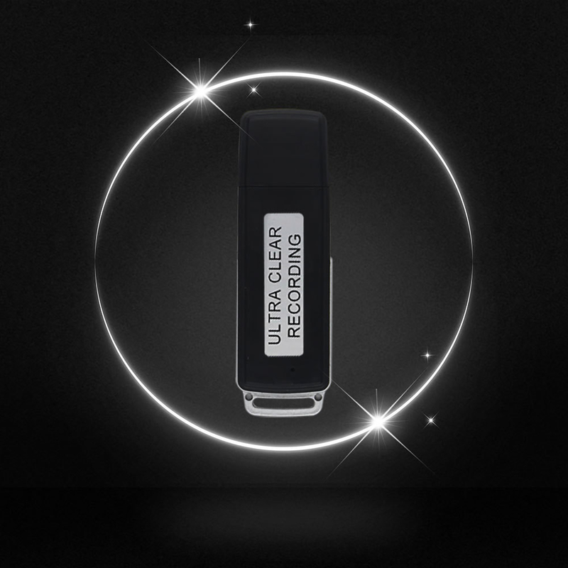 Professional Portable USB Recording Device One-Key Recording Flash Drive With Digital Audio Formats MP3 WAV REC