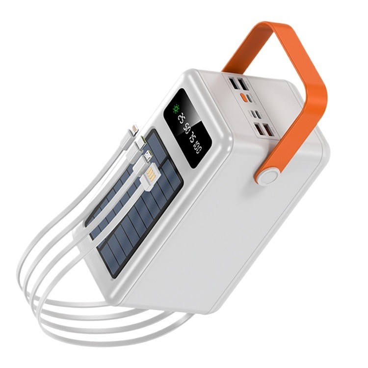 2025 Charger Battery 100000Mha Solar Power Bank Power Station Solar Panel Outdoor Cleaning Energy Powerbank Batterie Extere