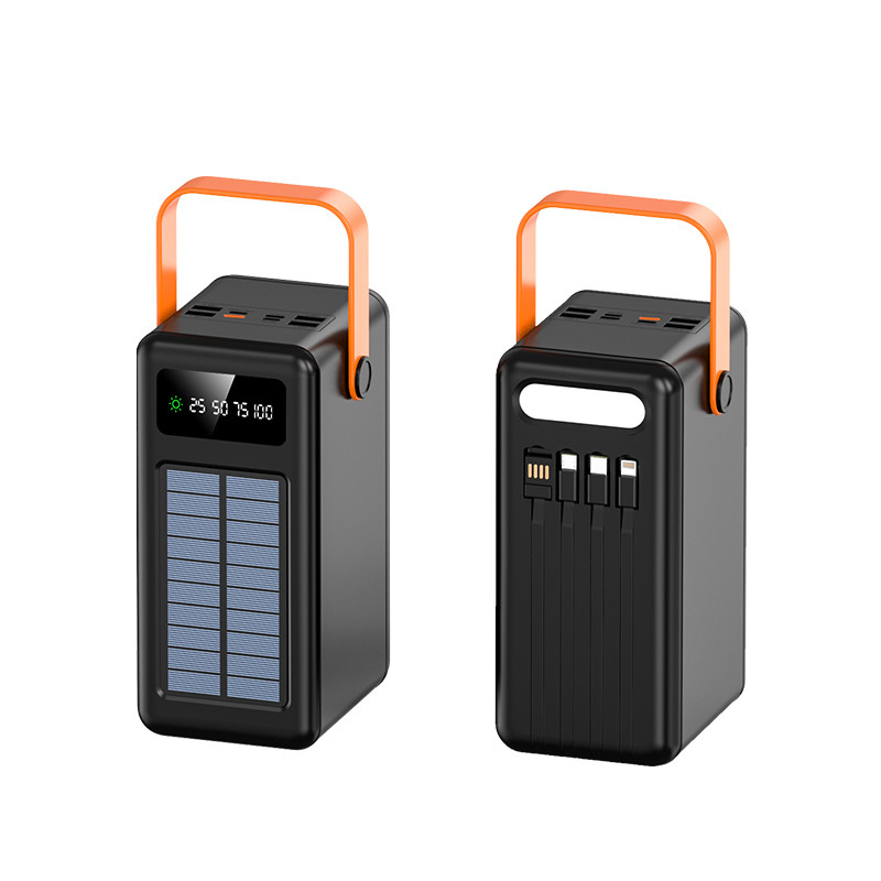 2025 Charger Battery 100000Mha Solar Power Bank Power Station Solar Panel Outdoor Cleaning Energy Powerbank Batterie Extere