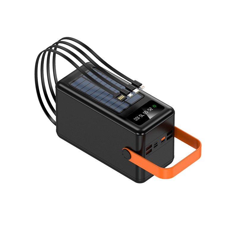 2025 Charger Battery 100000Mha Solar Power Bank Power Station Solar Panel Outdoor Cleaning Energy Powerbank Batterie Extere