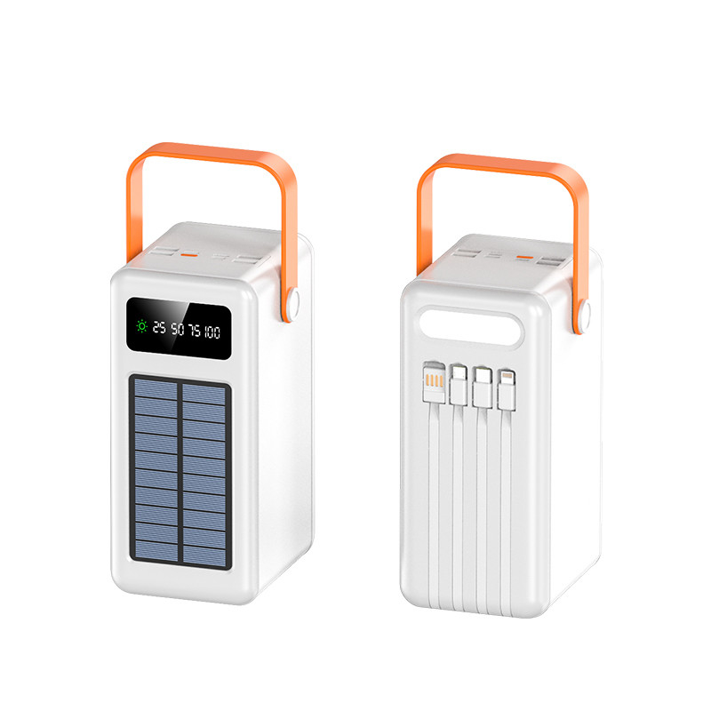 2025 Charger Battery 100000Mha Solar Power Bank Power Station Solar Panel Outdoor Cleaning Energy Powerbank Batterie Extere