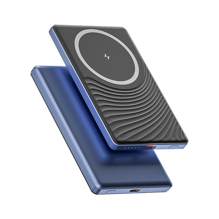 Wired Wireless 2 in 1 Fast Charging Magnetic Power Banks 5000mAh 15W Wireless + 20W Wired Fast Charge Switch Mini Power Bank