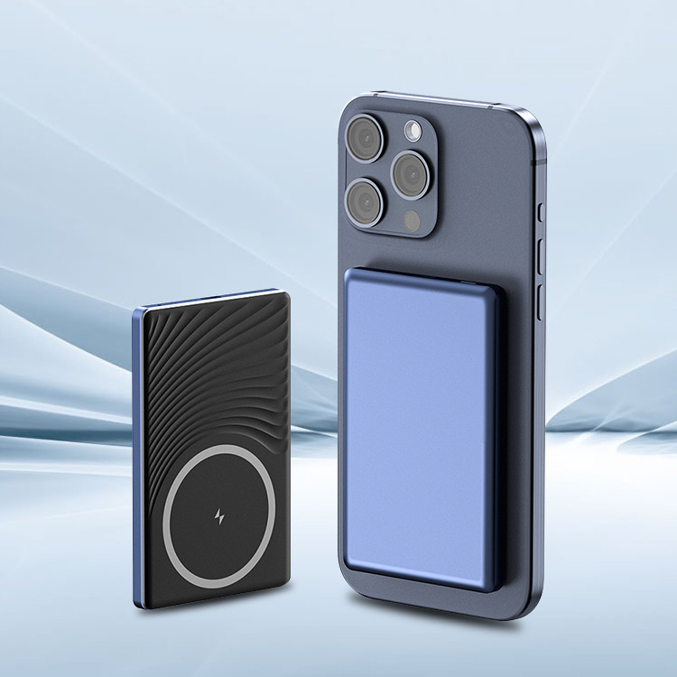 Wired Wireless 2 in 1 Fast Charging Magnetic Power Banks 5000mAh 15W Wireless + 20W Wired Fast Charge Switch Mini Power Bank