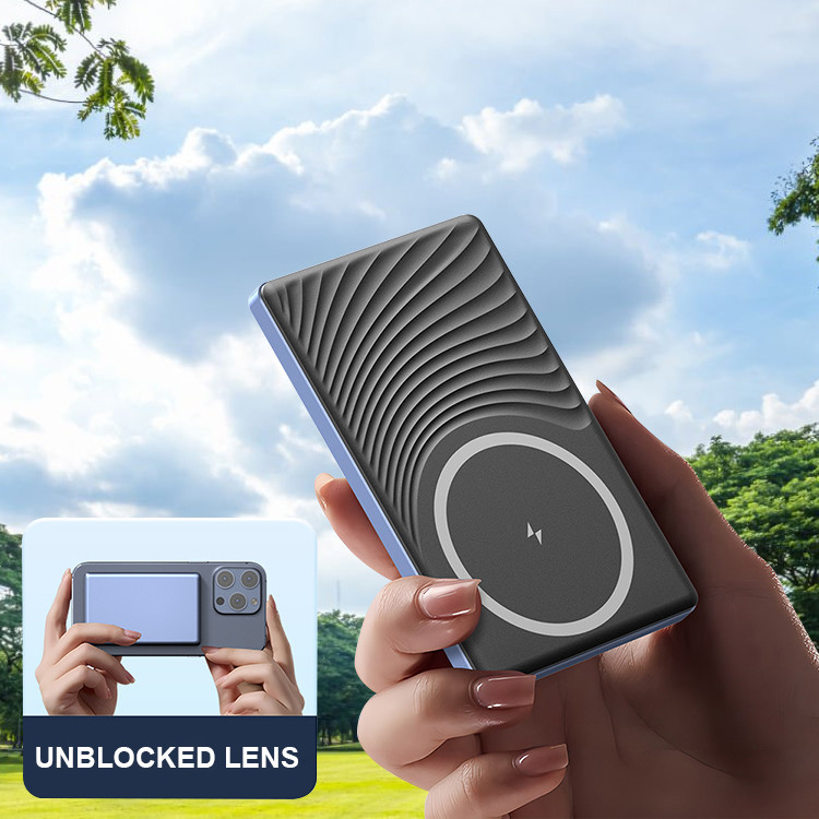 Wired Wireless 2 in 1 Fast Charging Magnetic Power Banks 5000mAh 15W Wireless + 20W Wired Fast Charge Switch Mini Power Bank