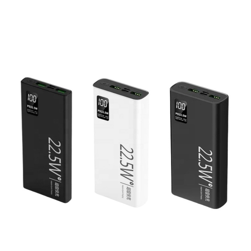 PD20W Super Fast Charging Power Bank 30000mAh with Dual USB Type-C Bidirectional Charging at 22.5W, Portable 20000mAh Power Bank