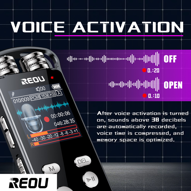 spy Voice Recorder 36720 Minutes Sound Audio Recorder Dictaphone Usb Recorder, Quick Recording ,Digital spy Audio Recorder