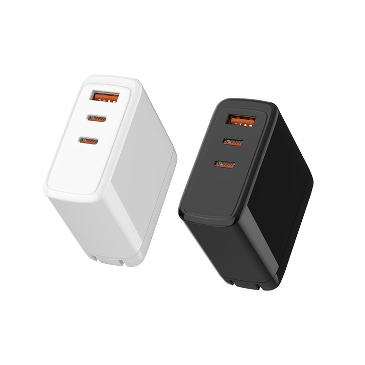 Custom 65W GaN 45W 20W 2 in 1 USB Type C Multifunction Chargers Adapters Charger Type-C Fast Charging