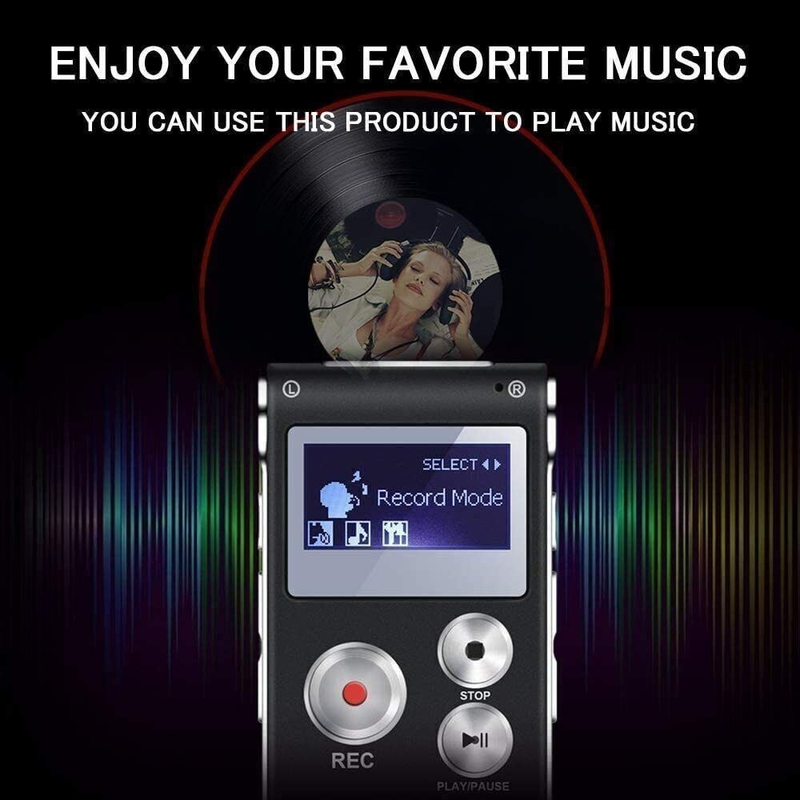 X189 Professional Mini Recorder Music Player Noise Reduction Function AGC Recording Gain Multi-language Settings Voice Recorder