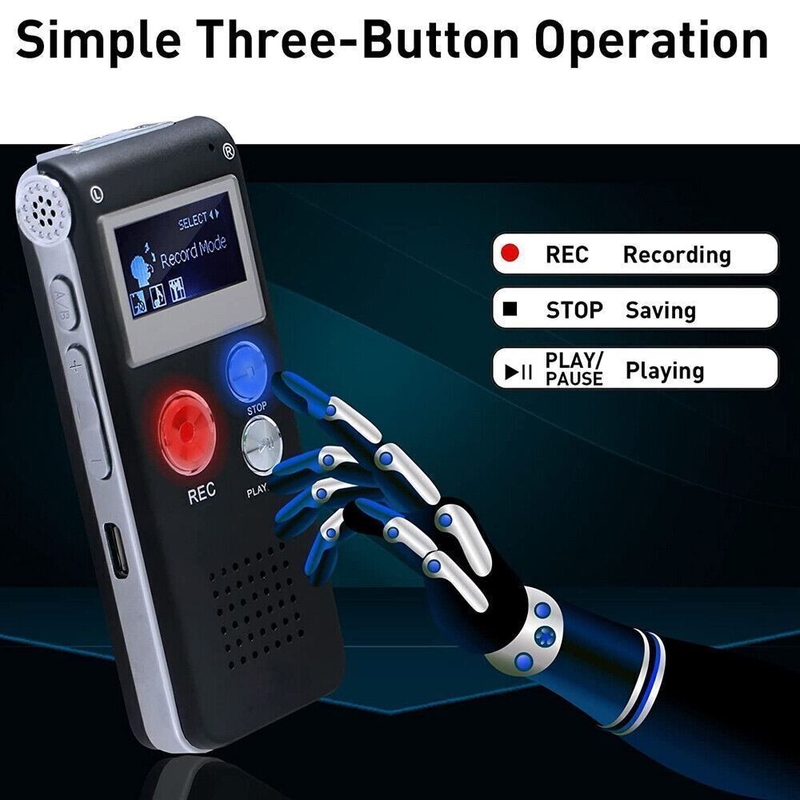 X189 Professional Mini Recorder Music Player Noise Reduction Function AGC Recording Gain Multi-language Settings Voice Recorder