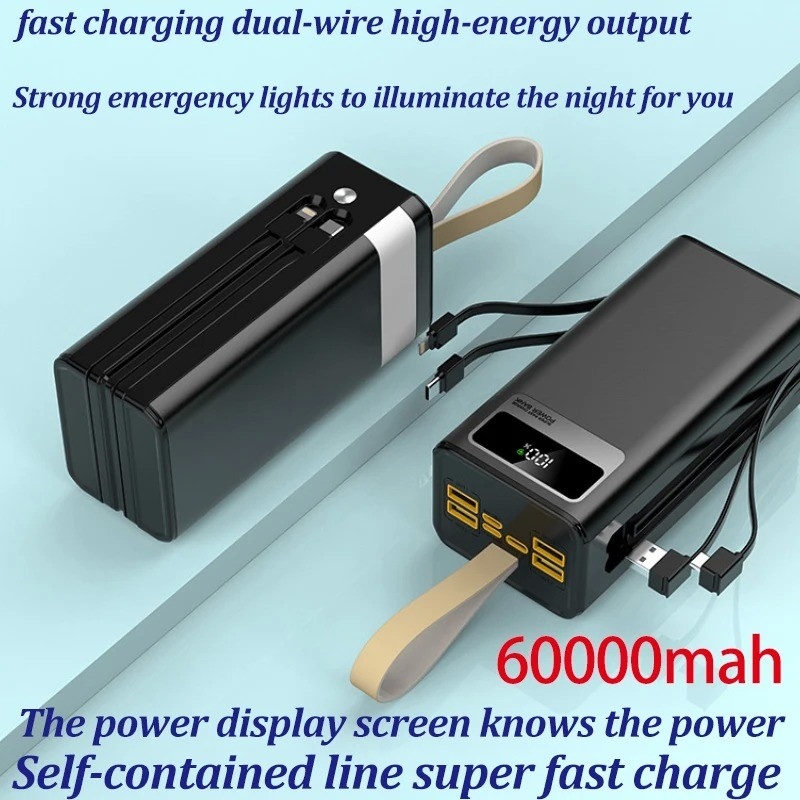 Capacity OEM logo 50000mAh Powerbank Larger Power Bank Portable 100000mAh Power Banks Super Capacity Charger With Cable