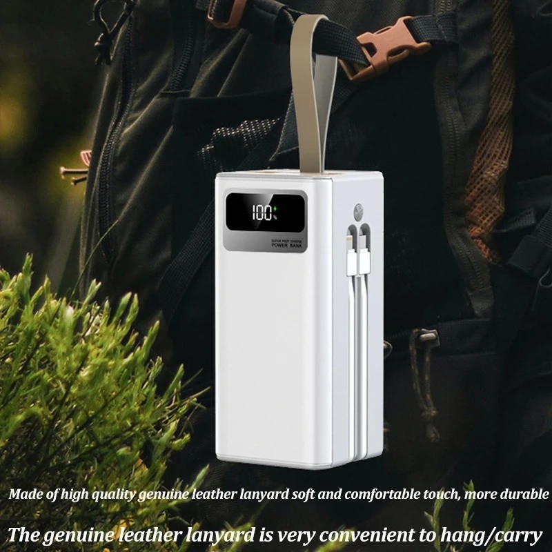 Capacity OEM logo 50000mAh Powerbank Larger Power Bank Portable 100000mAh Power Banks Super Capacity Charger With Cable