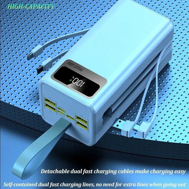 Capacity OEM logo 50000mAh Powerbank Larger Power Bank Portable 100000mAh Power Banks Super Capacity Charger With Cable