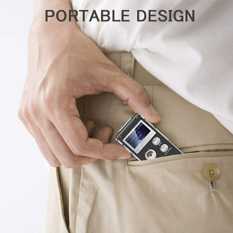 X189 Professional Mini Recorder Music Player Noise Reduction Function AGC Recording Gain Multi-language Settings Voice Recorder