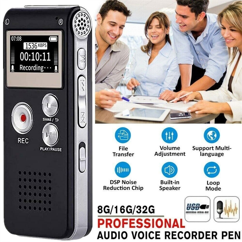 X189 Professional Mini Recorder Music Player Noise Reduction Function AGC Recording Gain Multi-language Settings Voice Recorder