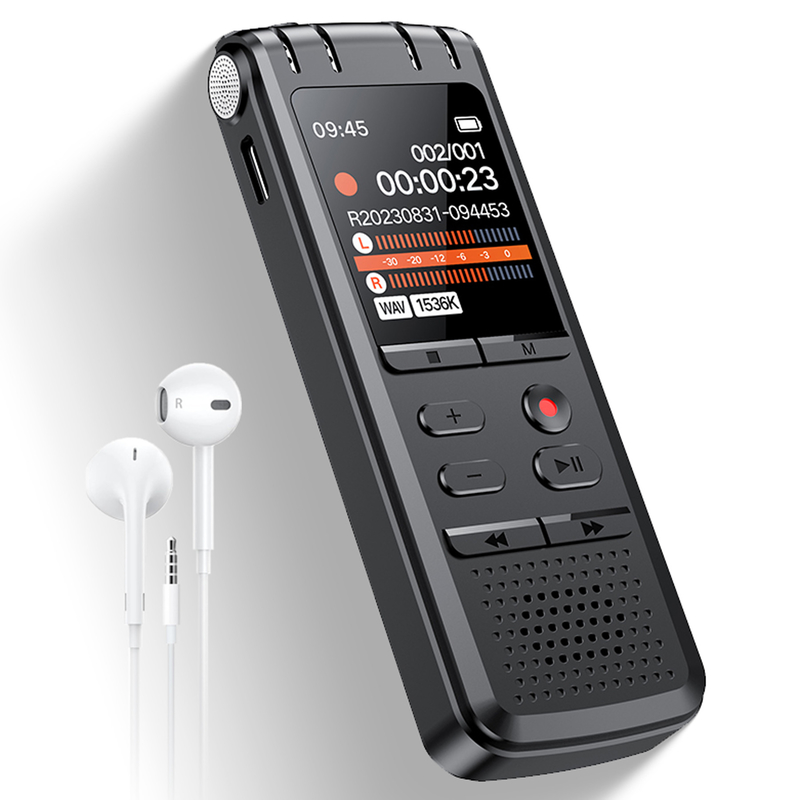 2025 Denoise Voice Recorder with 4/1 Interface, Audio Recording Device Voice Activated Dictaphone Digital Voice Recorder