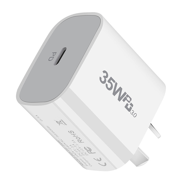 Wholesale Adapter PD 35W Charger Type-C Fast Adopt EU US UK Plug USB C Wall Charger Block for Ipad Iphone
