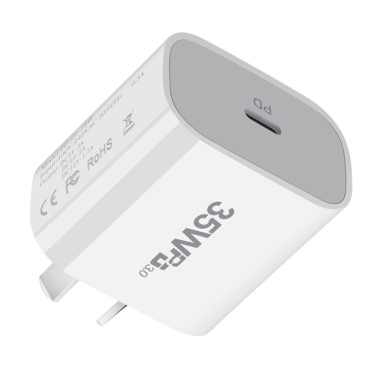 Wholesale Adapter PD 35W Charger Type-C Fast Adopt EU US UK Plug USB C Wall Charger Block for Ipad Iphone