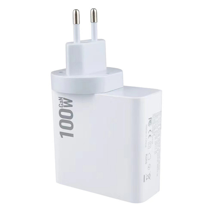 100w Usb C Charger 2 Pd 100W 30W Type C Qc 3.0 2 Usb Port Super Fast Charging Mobile Phone Home Plug Travel Adapter Wall Charger