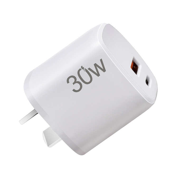 Mobile Phone Usb C Pd Qc3.0 Fast Charger 30w Dual Usbc Type-c Fast Cell Phone Portable Chargers Chargeur Telephone