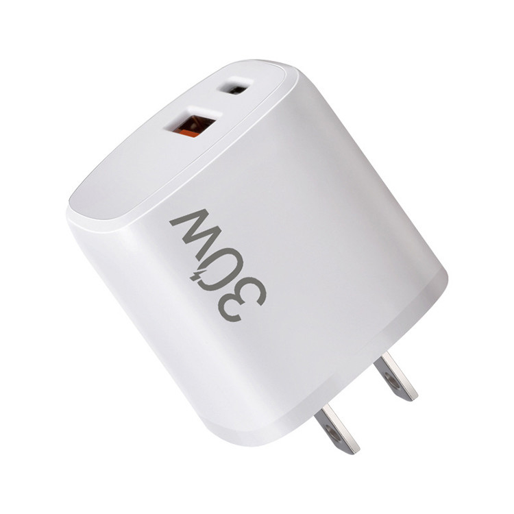 Mobile Phone Usb C Pd Qc3.0 Fast Charger 30w Dual Usbc Type-c Fast Cell Phone Portable Chargers Chargeur Telephone