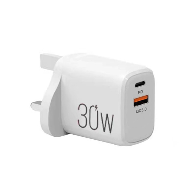 Mobile Phone Usb C Pd Qc3.0 Fast Charger 30w Dual Usbc Type-c Fast Cell Phone Portable Chargers Chargeur Telephone