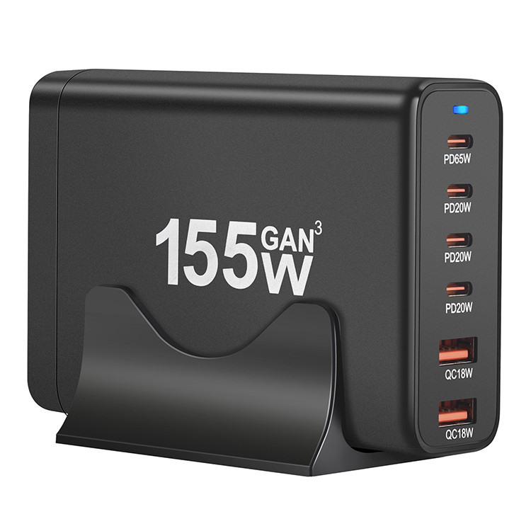 Total Output 155W Usb C Fast Wall Charger Type c Adapter Charger Multiport 6 in 1 Usb c Hub