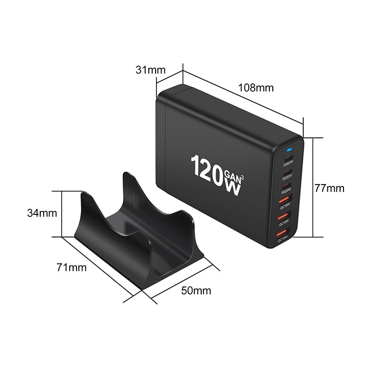 65W Max Single Port Dual 20W Qc 18W Charger PD/PPS USB C Super Fast Charging Block