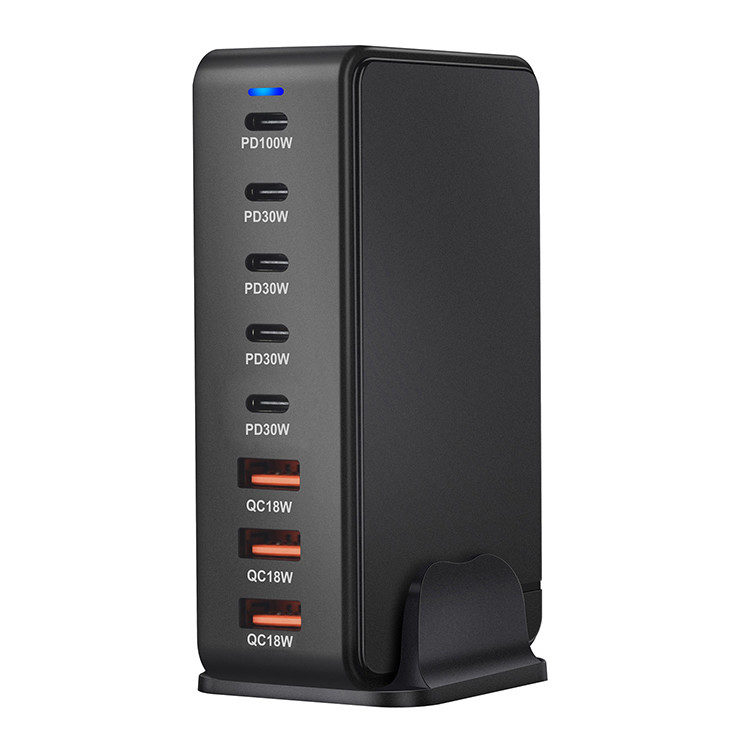 XZH Brand New OnePlug 268W USB Type-C Fast Charging Travel Station 8-Port Pd Qc GaN Charger for All Your Devices