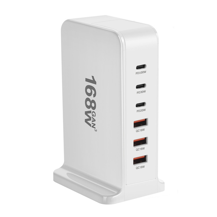168w Usb Charger Pd Usb Type C Power Gan Tech Fast Charger for Macbook Tablet