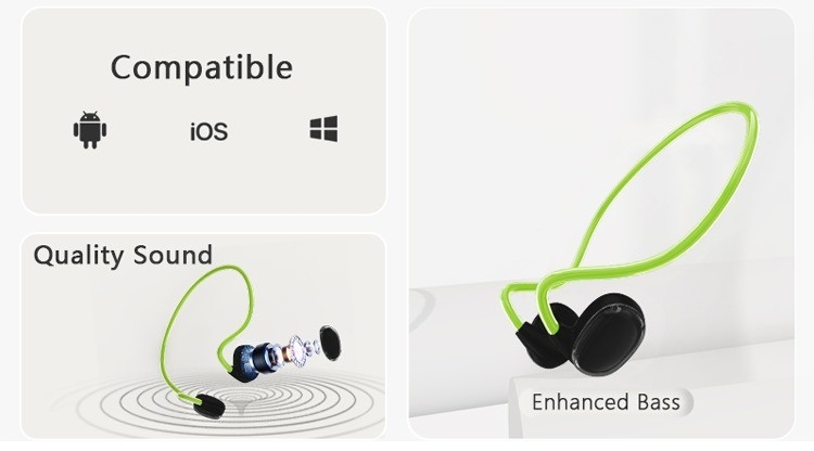 High Quality Wholesale Smart Small Open Ear Noise-canceling Sport Running Waterproof Music Bluetooth Headphones Tws Headset