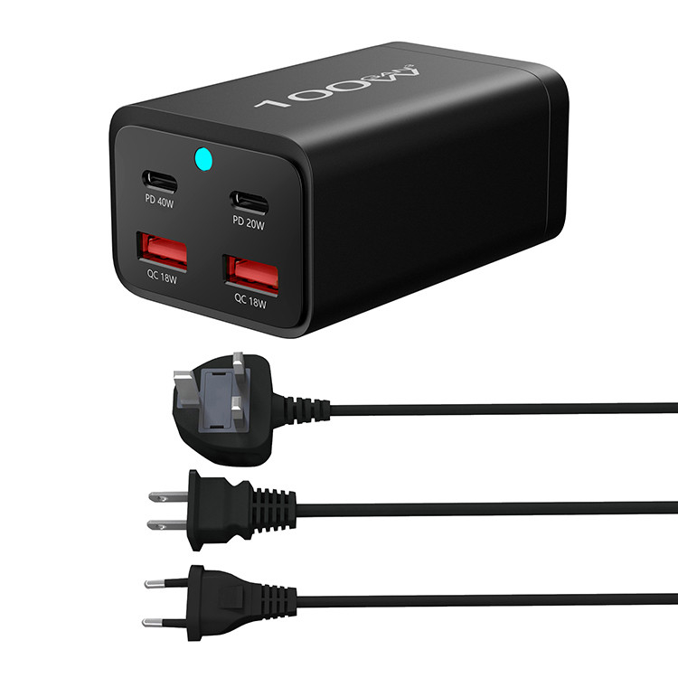 Multi 100w Pd Charger 5 Port USB C Charger Block Fast Charging Station Desktop Charger Travel Power Adapter for Laptop