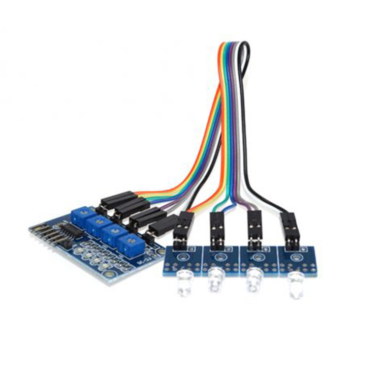 Chinese Factory Low Cost 4 Channel Light Sensor Photodiode Sensor Module LM339 Light Control Sensor