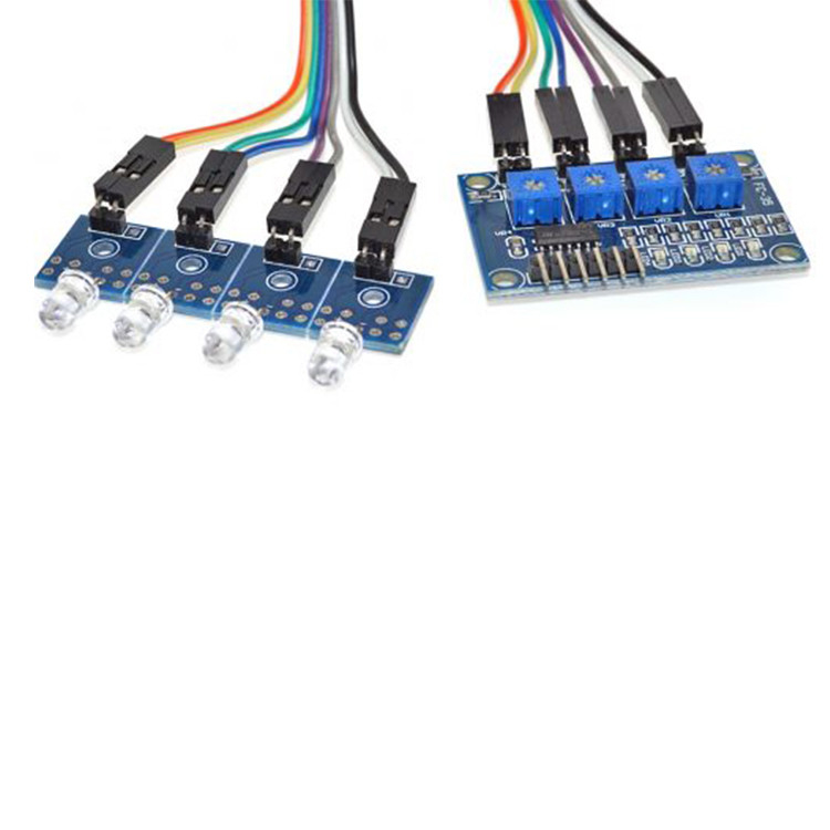 Chinese Factory Low Cost 4 Channel Light Sensor Photodiode Sensor Module LM339 Light Control Sensor